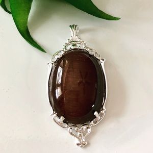 Sterling and Tiger Eye Pendant